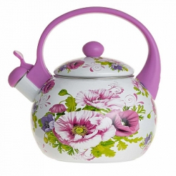 Чайник эмал. 2,5л. ЕМ-25101/14 Нежные маки